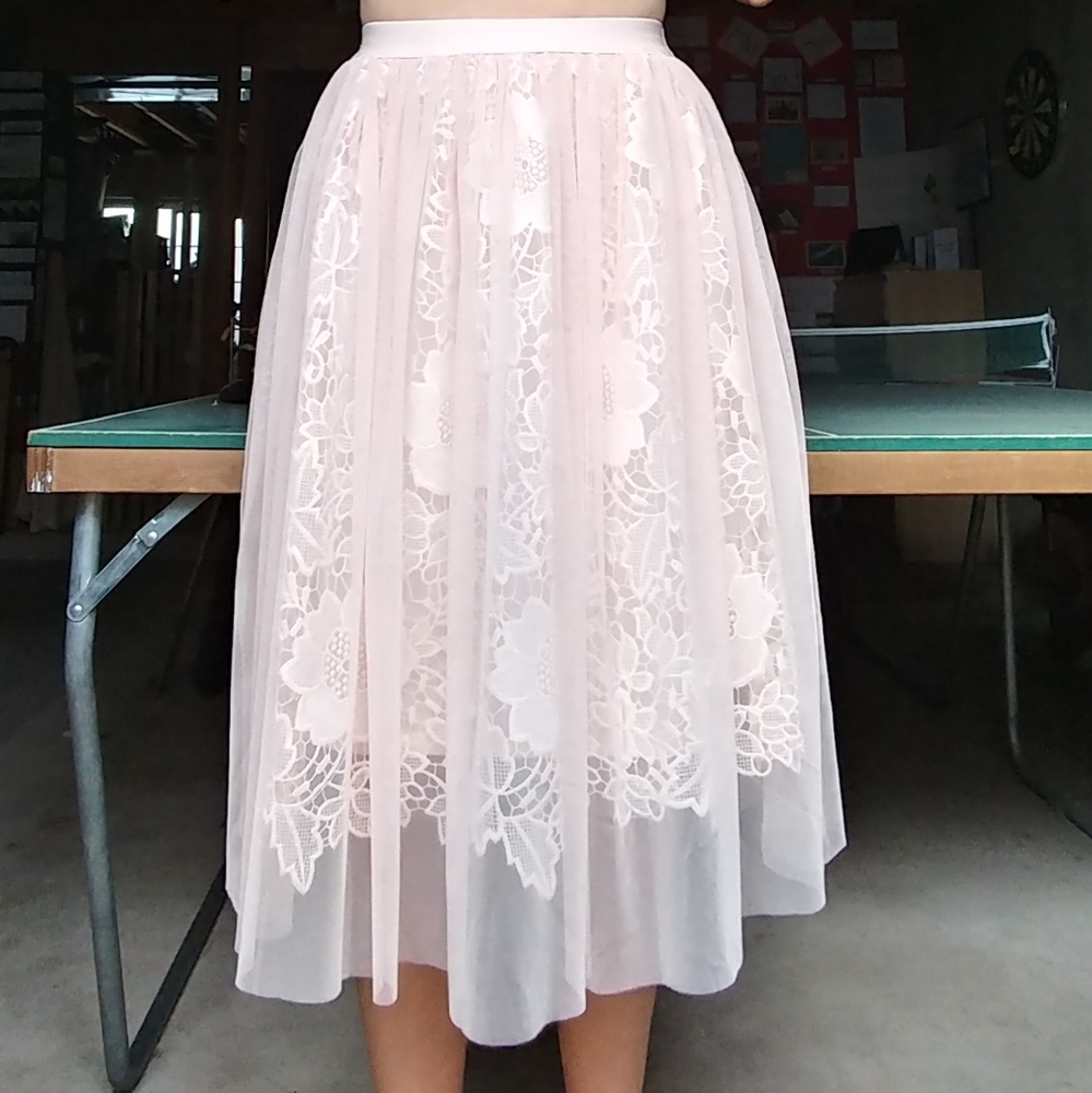 Pink a line skirt